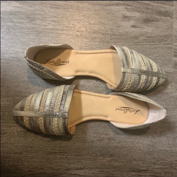 Lucky brand faux snakeskin pointed toe flats - Picture 6 of 8